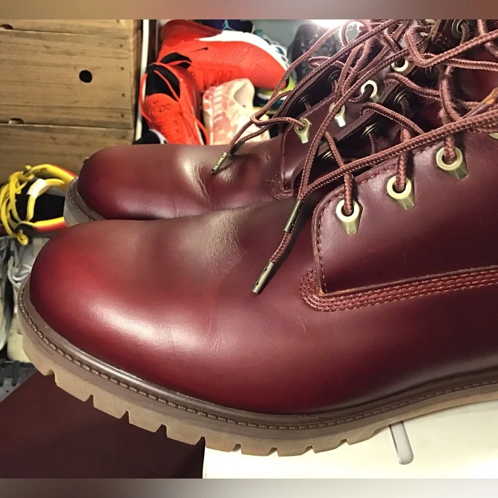 Timberland Heritage 6 Inch Sz 13M Men's Merlot Color Leather TB 0A22W9 - Picture 7 of 16